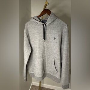 Polo by Ralph Lauren Light Gray Zip-Up Hoodie, slight pilling on neck-see pic
